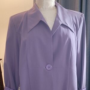 Hannah Lavender Button-Up Jacket